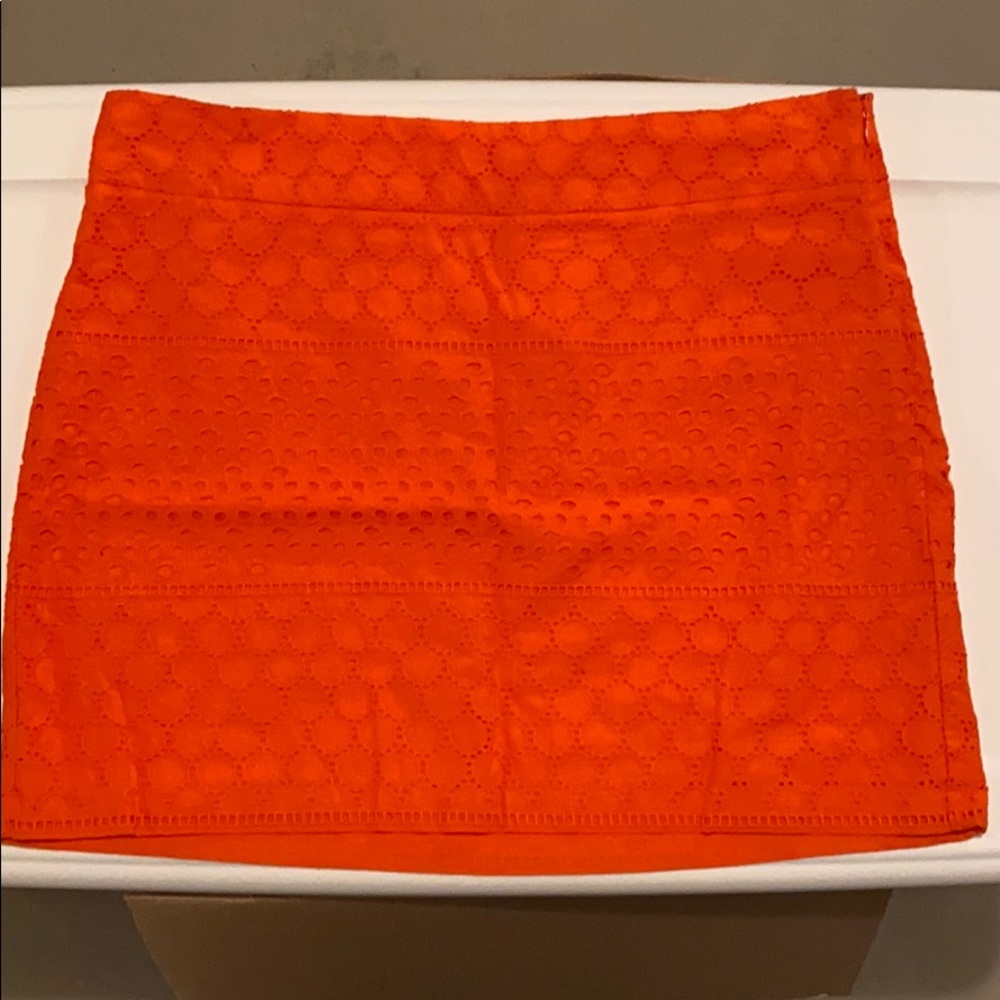 Banana republic burnt orange lace skirt